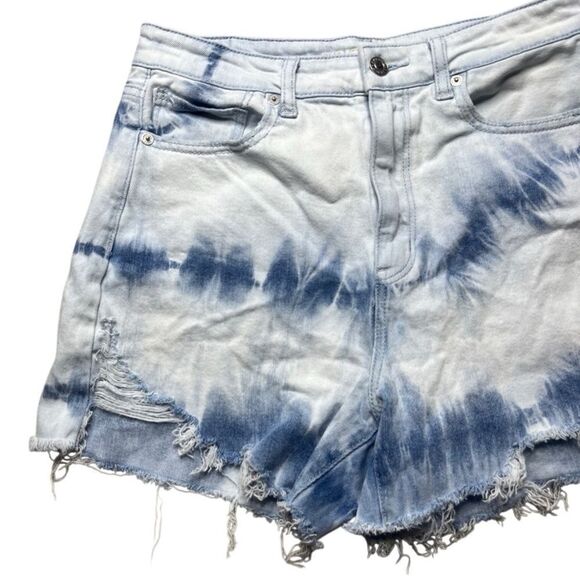 American Eagle Outfitters Pants - American Eagle Tie-Dye Denim Highest Rise Mom Short Size 6